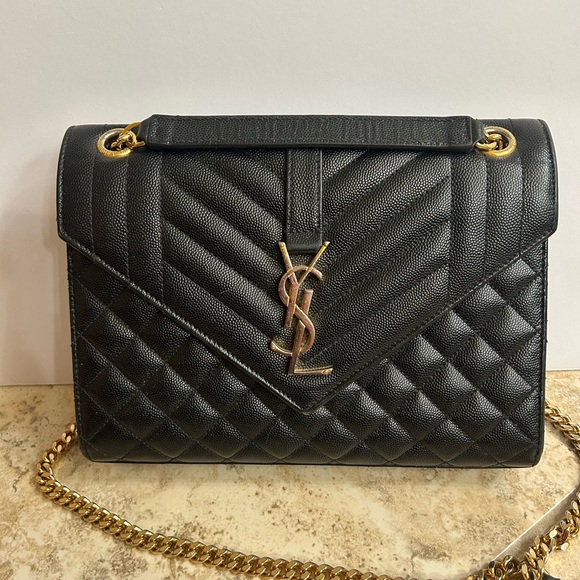 Yves Saint Laurent Bags Yves Saint Laurent Black Quilted Leather — free download
